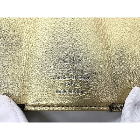 Louis Vuitton Portefeuille Wallet Lock Bifold Compact Gold - Picture 6 of 10